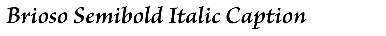 Brioso Semibold Italic Caption image